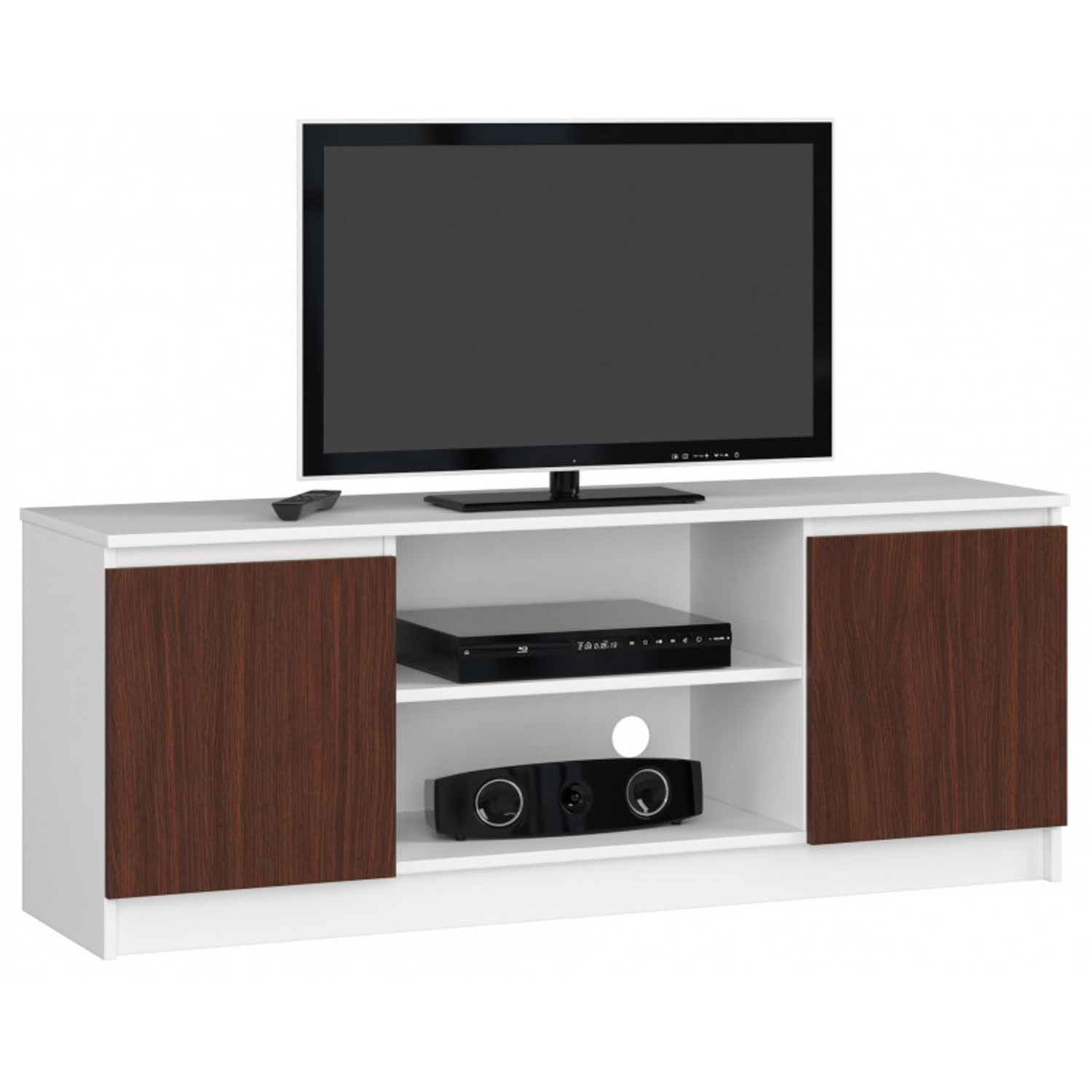 RTV K140 2D 1PCLP TV szekrény (fehér/wenge)