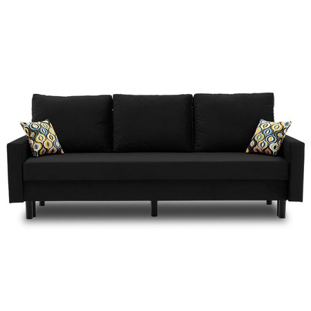 Nagyméretű kanapé ETNA PRO - fém lábak Fekete