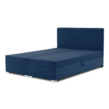 GRENLAND kárpitozott ágy rugós matraccal 180x200 cm Kék