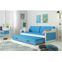 Gyermek kanapé ágy David kihúzható ággyal 90x200 cm - fehér Kék - galéria #3