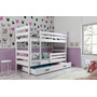 Gyerek emeletes ágy ERYK 80x160 cm - fehér Rözsaszín - galéria #5