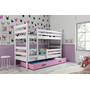 Gyerek emeletes ágy ERYK 80x160 cm - fehér Rözsaszín - galéria #3