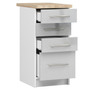 Kuchyňská skříňka OLIVIA S40 SZ4 - bílá/šedá lesk - galéria #2