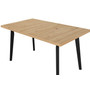 Összecsukható étkezőasztal OSLO 5 - kézműves tölgy/fekete lábakkal - galéria #2