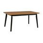 Összecsukható étkezőasztal OSLO 8 - natúr tölgy/fekete lábakkal - galéria #1